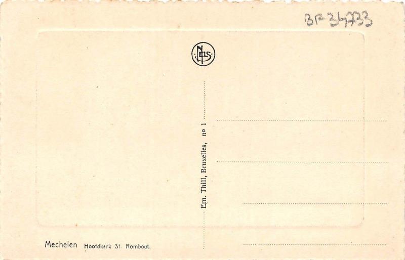 BF34733 malines la cathedale saint romabaut belgium  front/back scan