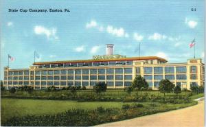 EASTON, PA Pennsylvania DIXIE CUP Company   c1950s   Linen   Postcard