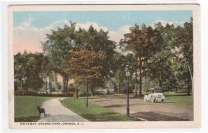 Driveway Park Cars Orange Park Orange New Jersey 1920c postcard