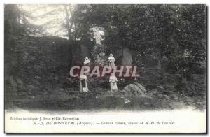 CPA ND de Bonneval Grande cloture Statue de ND de Lourdes