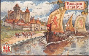 RUNCORN CASTLE SHIPS LIVERPOOL PAGEANT ENGLAND POSTCARD (c. 1907)