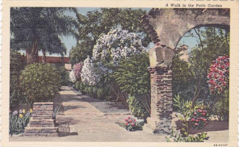 A Wall In The Patio Garden Mission San Juan Capistrano