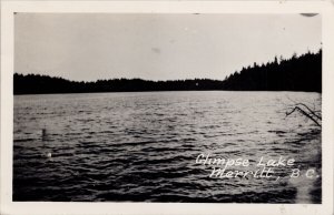 Glimpse Lake Merritt BC c1958 Real Photo Postcard G70