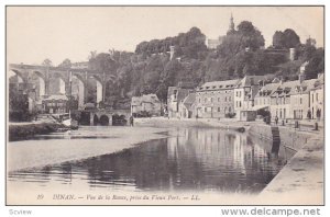 DINAN (Cotes d'Armor), France, 1900-1910s; Vue De La Rance, Prise Du Vieux Port