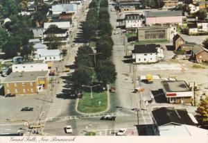 Canada New Brunswick Grand Falls Broadway Street Main Business Area 1983