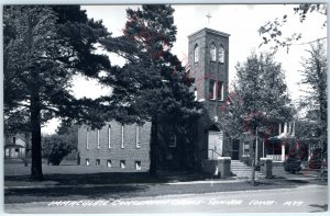 c1950s Sumner, IA RPPC Immaculate Conception Church Brick Real Photo PC Vtg A110