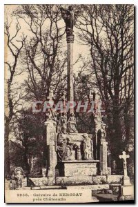 Postcard Old Calvary Kergoat near Chateaulin