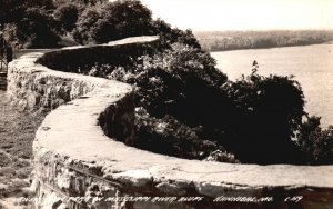 Vintage Postcard 1900's River View Park Mississippi Bluff Hannibal Missouri RPPC