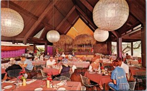 1950s Dining Room Kauai Surf Hotel Kauai HI Postcard