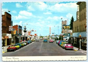 LARAMIE, Wyoming WY ~ 3rd THIRD STREET Scene c1970s  4x6 Postcard