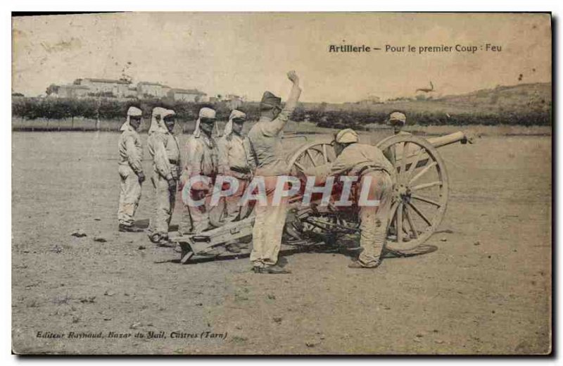 Old Postcard Artillery Fire For Prime Coup