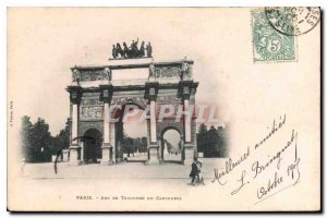 Old Postcard Paris Arc de Triomphe du Carrousel