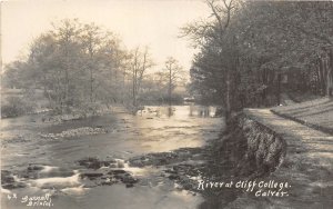 br109637 river at cliff college Calver real photo uk Derbyshire