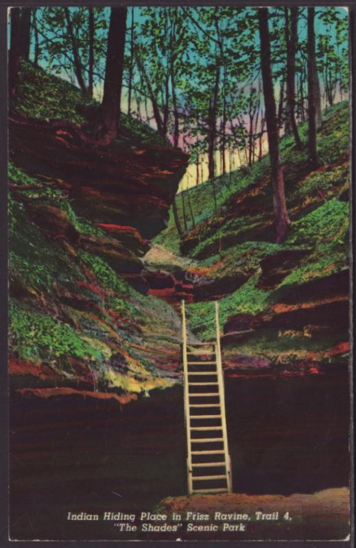 Indian Hiding Place,Frisz Ravine,Waveland,IN Postcard