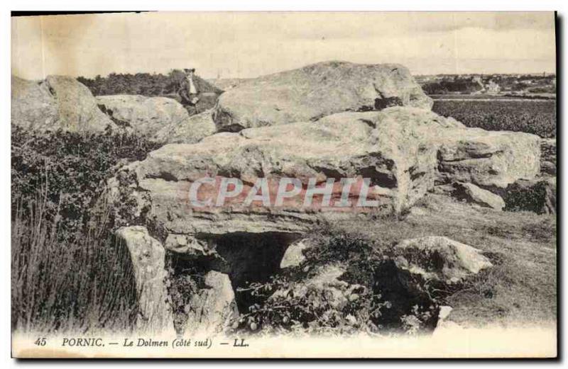 Old Postcard Dolmen Megalith Pornic