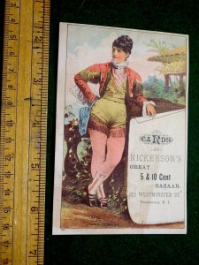 1870s-80s Actress Carrie Perkins 2, Nickerson Card Providence, RI Trade Card F11