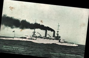 US Navy Battleship Kearsage Postcard   1909