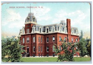 Franklin New Hampshire Postcard High School Exterior View c1910 Vintage Antique