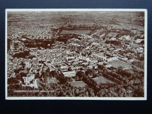 Cambridge Colleges From The Air c1934 Postcard by Valentine G1591