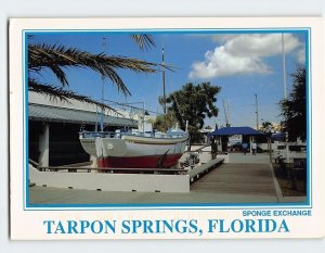 Postcard Sponge Exchange Tarpon Springs Florida USA