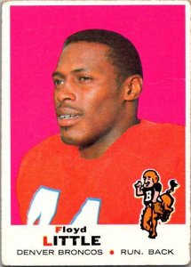 1969 Topps Football Card Floyd Little Denver Broncos sk5439