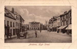 Vintage Postcard 1910's Andover High Street Hampshire England UK