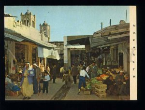 210085 ISRAEL NAZARETH market street old postcard