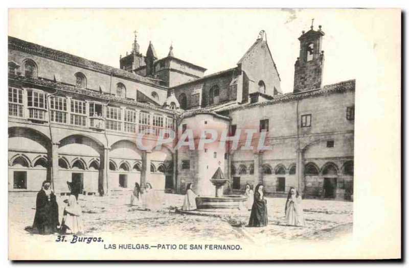 Old Postcard Burgos Las Huelgas Patio San Fernando