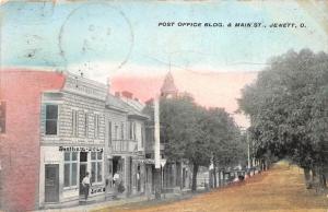 E72/ Jewett Ohio Postcard Harrison County 1908 Post Office Beetham-Dray