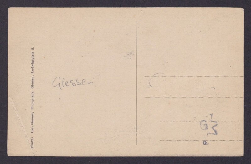 Vintage Postcard, the Giessen cemetery, WWI