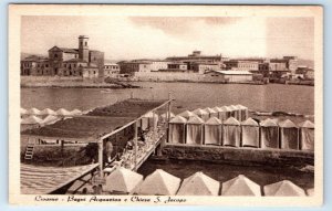 LIVORNO Bagni Acquaviva e Chiesa S. Jacopo ITALY Postcard