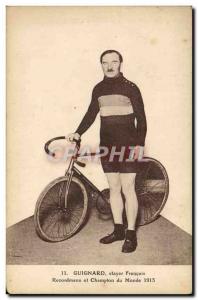 Old Postcard Velo Cycle Cycling Guignard stayer french record holder and worl...