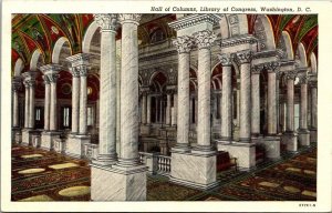 Vintage Washington DC Postcard - Library of Congress