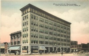 c1910 Hand-Colored Postcard; Majestic Building, Oklahoma City OK unposted Nice!