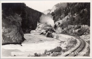 Byron Harmon 357 Kicking Horse Canyon BC British Columbia Train RP Postcard H38