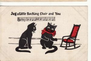 CATS   A LITTLE ROCKING CHAIR and YOU  1907 postcard
