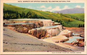 Postcard Yellowstone -   Mammoth Hot Springs Terraces