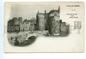 499112 UK London prison Tower Byward Tower and Outer Ward Vintage postcard