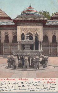 Spain Postcard - Granada - Alhambra - Fuente De Los Leones y Templete   RS23490