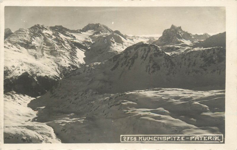 Mountaineering Austrian Alps Kuchenspitze Pateriol summit panorama