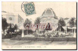 Old Postcard Aix les Bains Full Circle Entrance