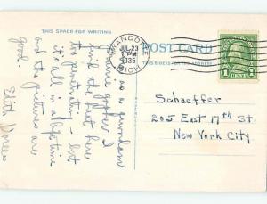 W-Border POSTCARD FROM Detroit Michigan MI HM8740