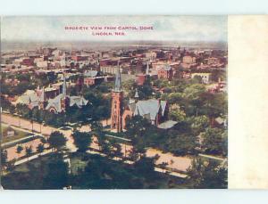Divided-Back AERIAL VIEW OF CITY Lincoln Nebraska NE p1769