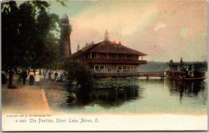 The Pavilion, Silver Lake, Akron Ohio Undivided Back Vintage Postcard J20