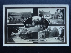 Yorkshire THORNTON LE DALE 5 Image Multiview - Old RP Postcard by W. Bramley