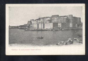 NAPOLI ITALIA CASTEL DE OVO NAPLES ITALY VINTAGE POSTCARD 1908