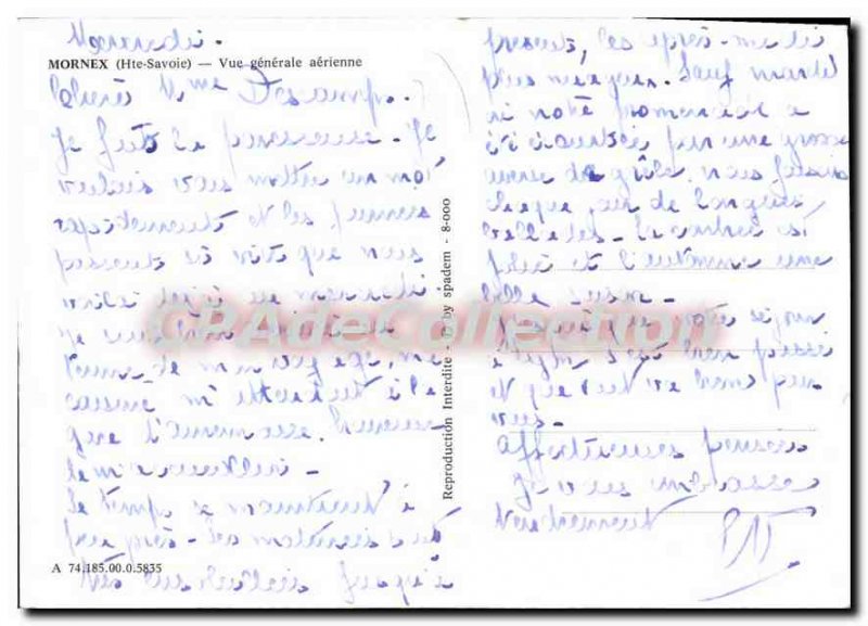 Postcard Modern Mornex Vue Generale Aerienne