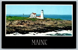 Wood Island  Lighthouse  Biddeford   Maine   Postcard