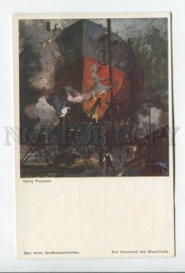 431827 Harry HEUSSER Capital ship NAVY Austria Vintage postcard RED CROSS
