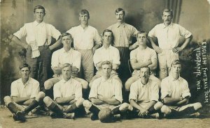 English Football Team Redgranite Wisconsin real photo postcard 